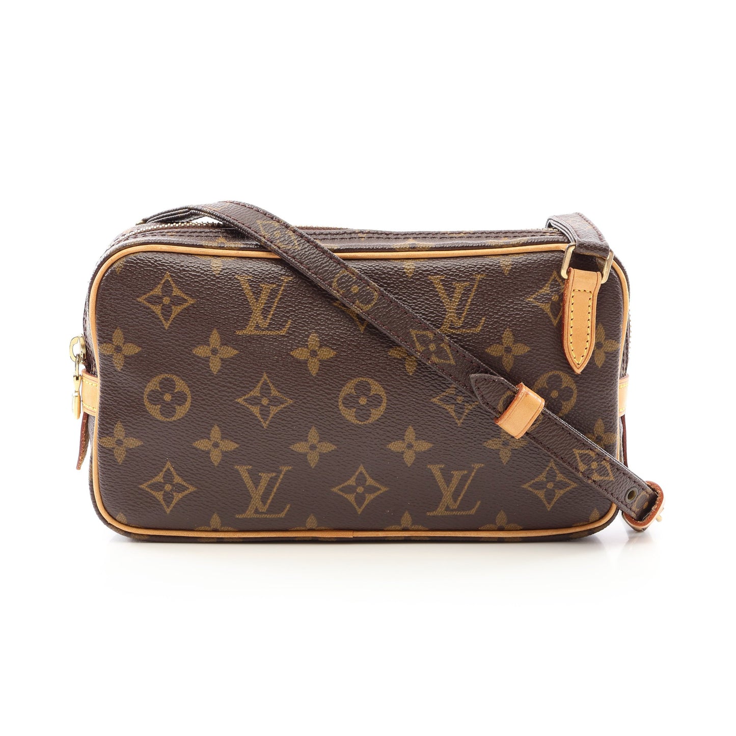 マルリーバンドリエール モノグラム ショルダーバッグ PVC レザー ブラウン ルイヴィトン バッグ LOUIS VUITTON