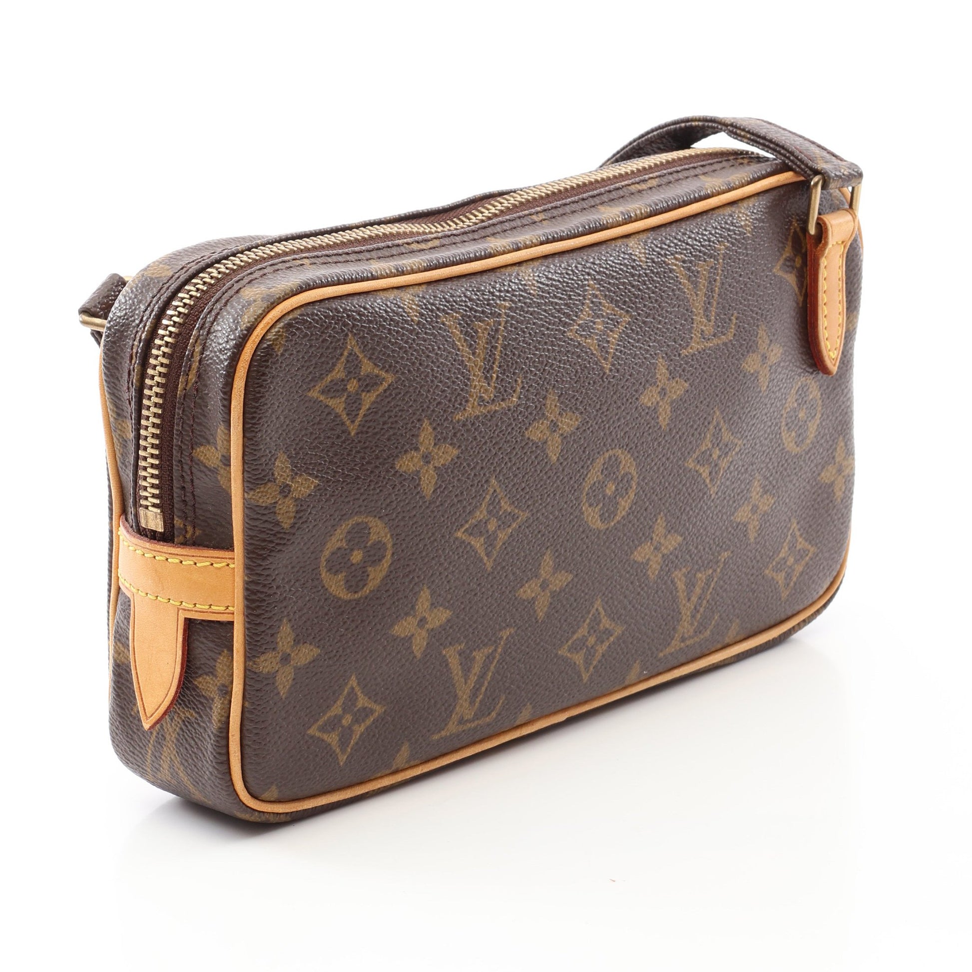マルリーバンドリエール モノグラム ショルダーバッグ PVC レザー ブラウン ルイヴィトン バッグ LOUIS VUITTON