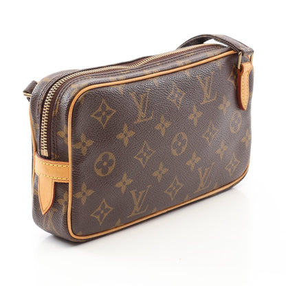 マルリーバンドリエール モノグラム ショルダーバッグ PVC レザー ブラウン ルイヴィトン バッグ LOUIS VUITTON