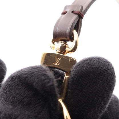 ポシェットアクセソワール ダミエエベヌ ハンドバッグ PVC レザー ブラウン ルイヴィトン バッグ LOUIS VUITTON