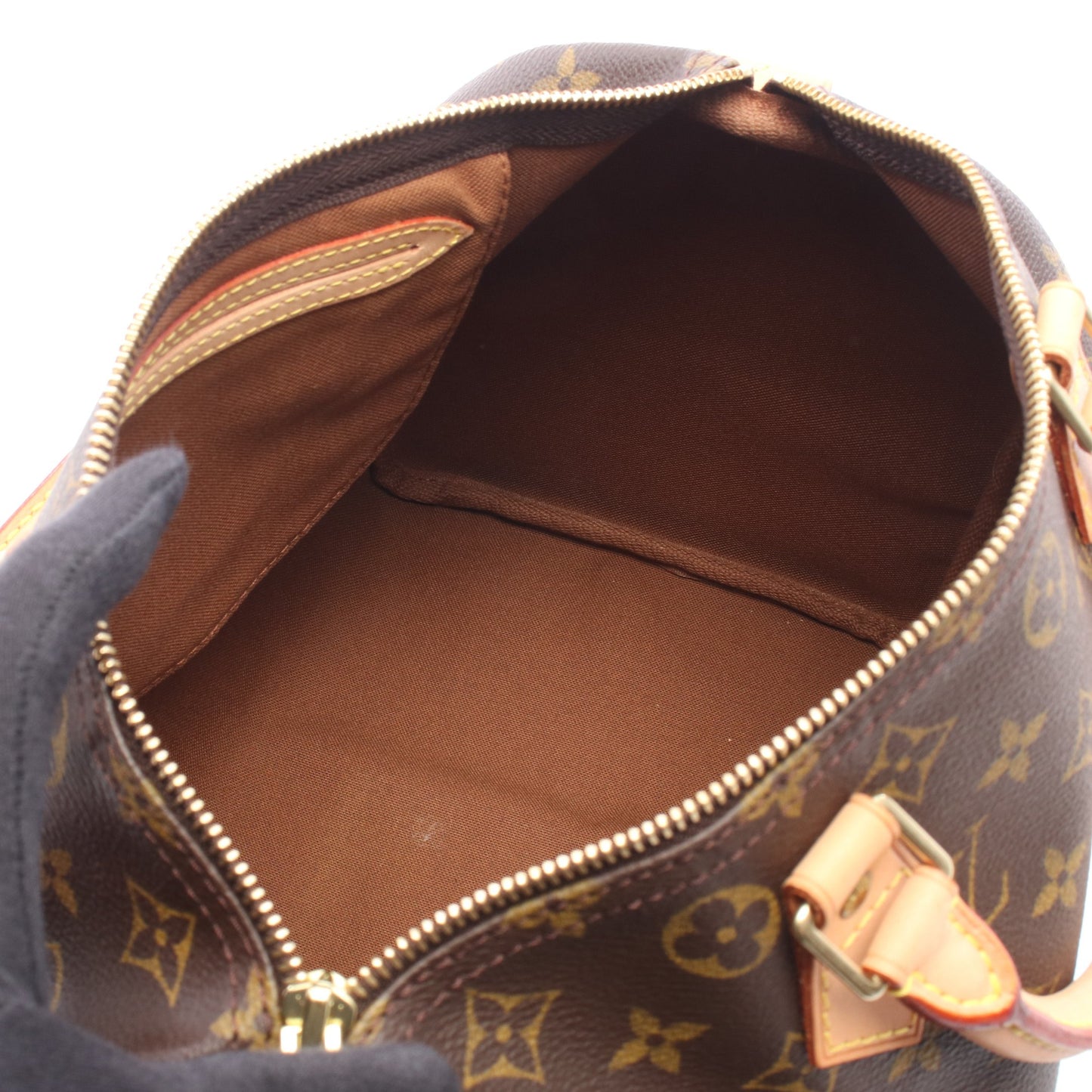 スピーディ30 モノグラム ハンドバッグ PVC レザー ブラウン ルイヴィトン バッグ LOUIS VUITTON