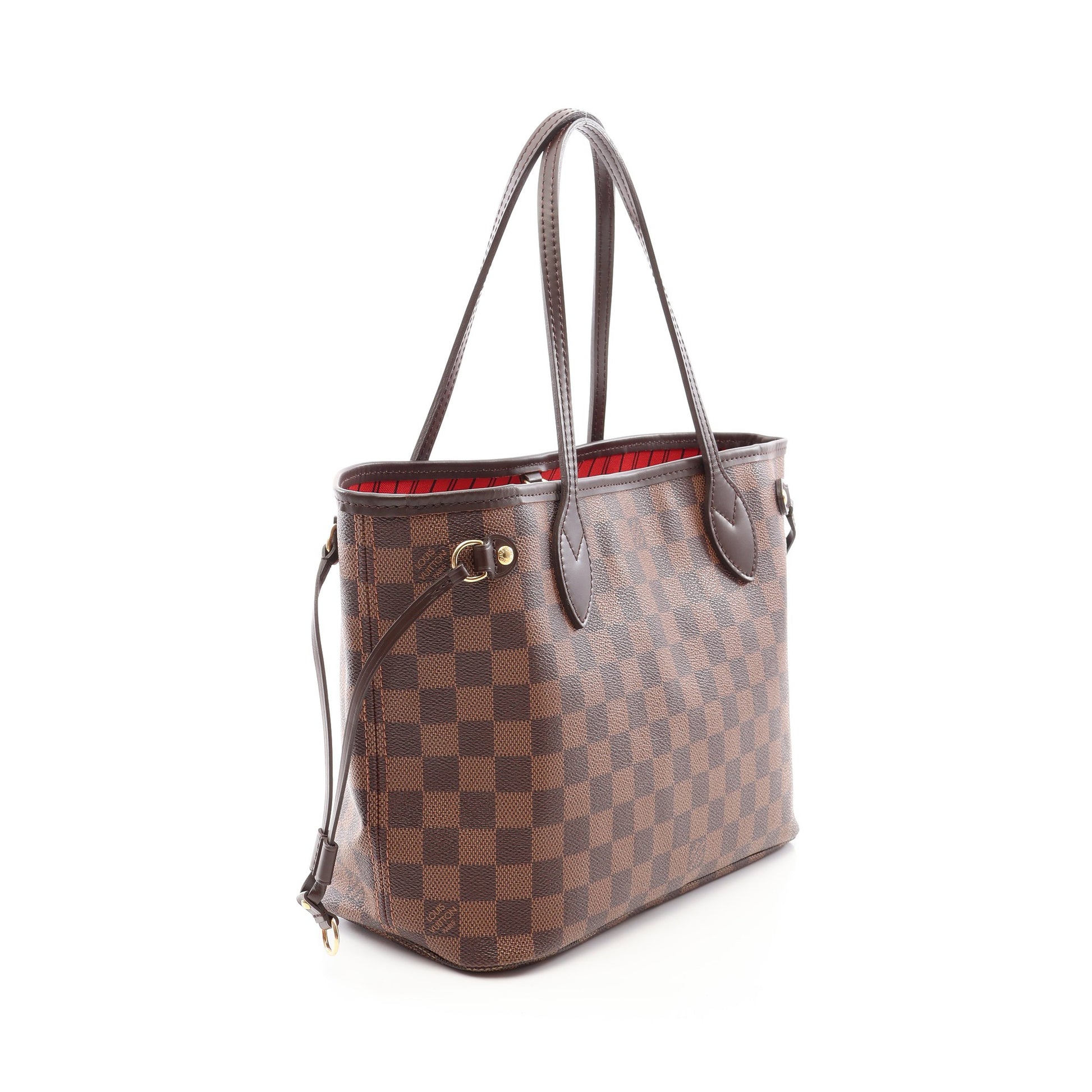 ネヴァーフルPM ダミエエベヌ ハンドバッグ トートバッグ PVC レザー ブラウン ルイヴィトン バッグ LOUIS VUITTON