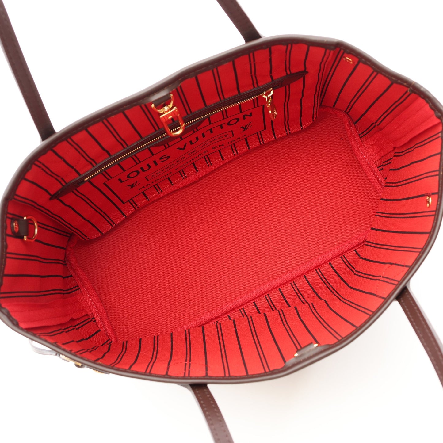 ネヴァーフルPM ダミエエベヌ ハンドバッグ トートバッグ PVC レザー ブラウン ルイヴィトン バッグ LOUIS VUITTON