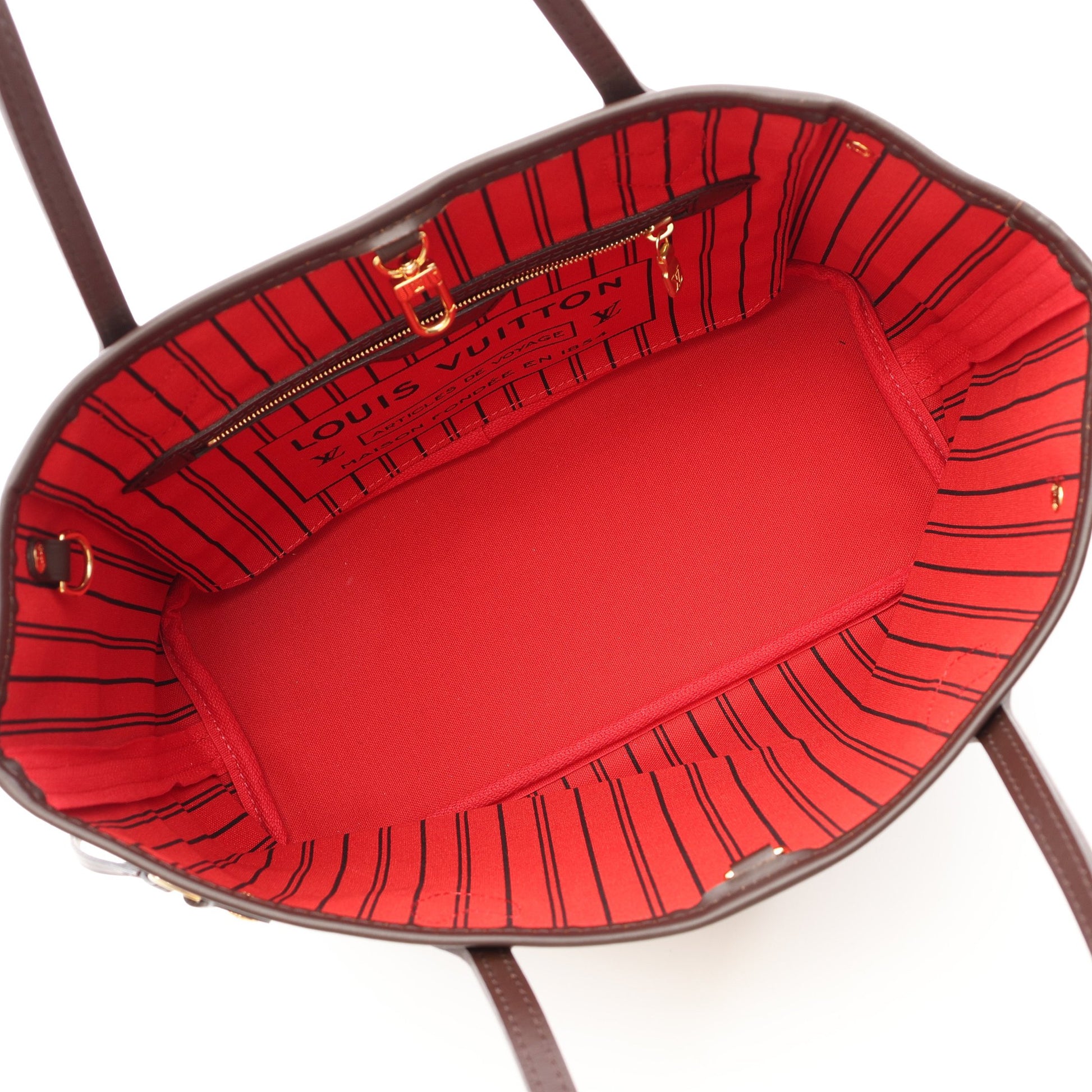 ネヴァーフルPM ダミエエベヌ ハンドバッグ トートバッグ PVC レザー ブラウン ルイヴィトン バッグ LOUIS VUITTON