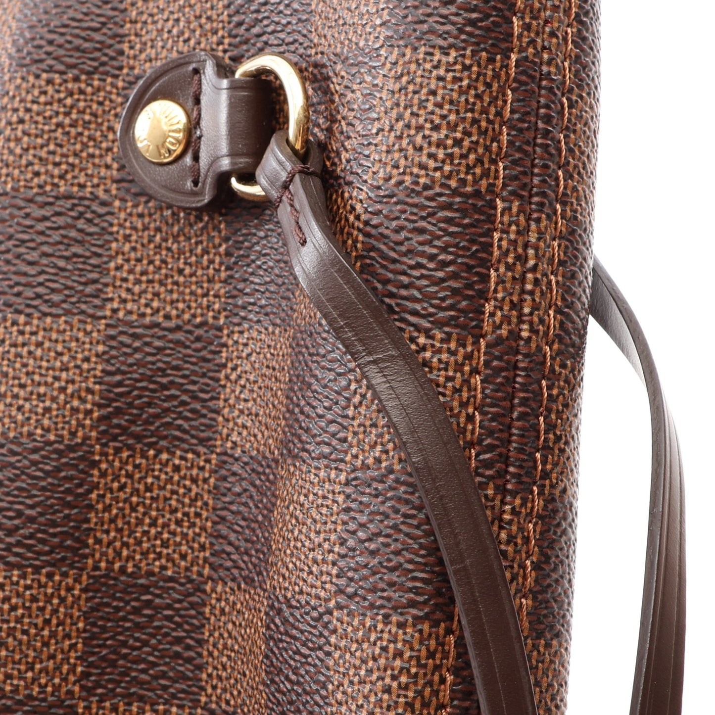 ネヴァーフルPM ダミエエベヌ ハンドバッグ トートバッグ PVC レザー ブラウン ルイヴィトン バッグ LOUIS VUITTON