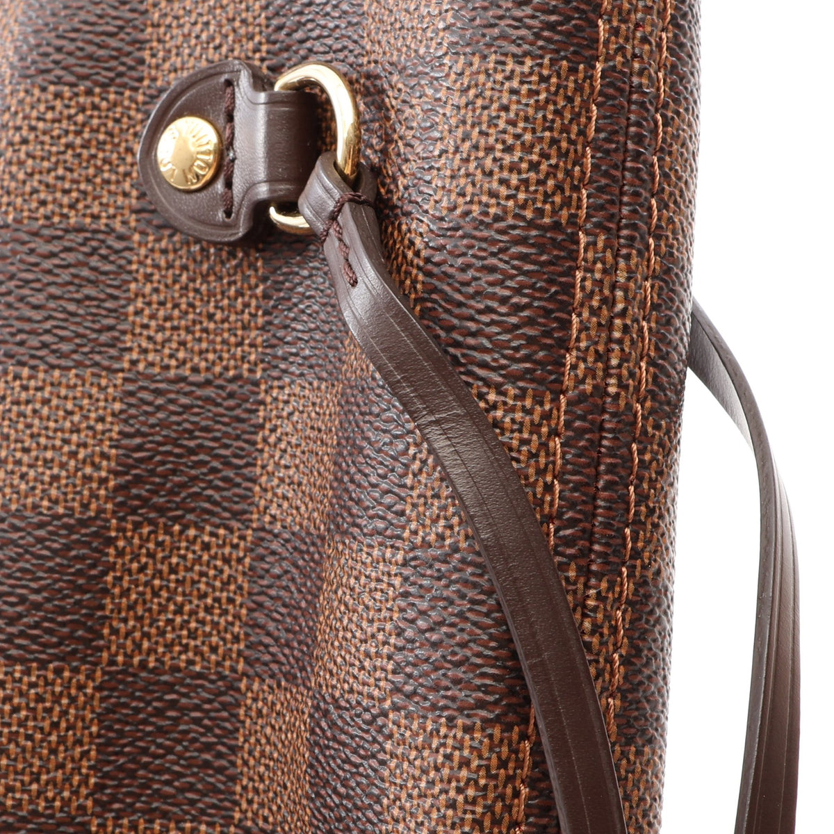 ネヴァーフルPM ダミエエベヌ ハンドバッグ トートバッグ PVC レザー ブラウン ルイヴィトン バッグ LOUIS VUITTON