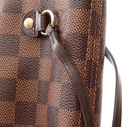 ネヴァーフルPM ダミエエベヌ ハンドバッグ トートバッグ PVC レザー ブラウン ルイヴィトン バッグ LOUIS VUITTON
