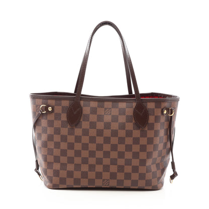 ネヴァーフルPM ダミエエベヌ ハンドバッグ トートバッグ PVC レザー ブラウン ルイヴィトン バッグ LOUIS VUITTON