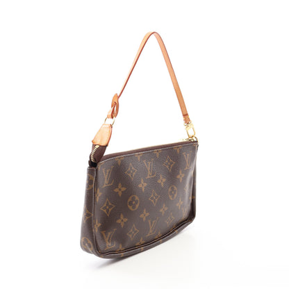 ポシェットアクセソワール モノグラム ハンドバッグ PVC レザー ブラウン ルイヴィトン バッグ LOUIS VUITTON