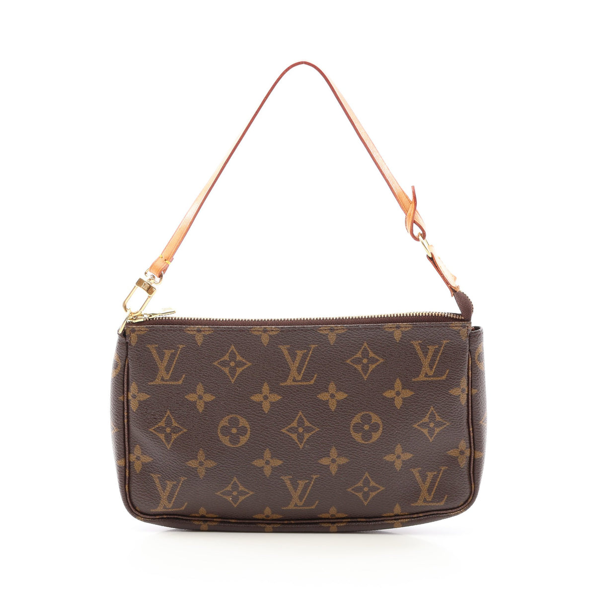 ポシェットアクセソワール モノグラム ハンドバッグ PVC レザー ブラウン ルイヴィトン バッグ LOUIS VUITTON