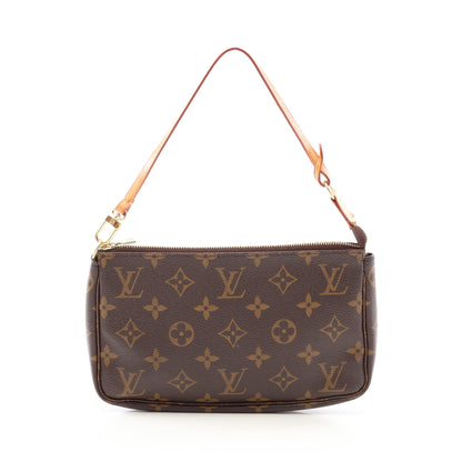 ポシェットアクセソワール モノグラム ハンドバッグ PVC レザー ブラウン ルイヴィトン バッグ LOUIS VUITTON