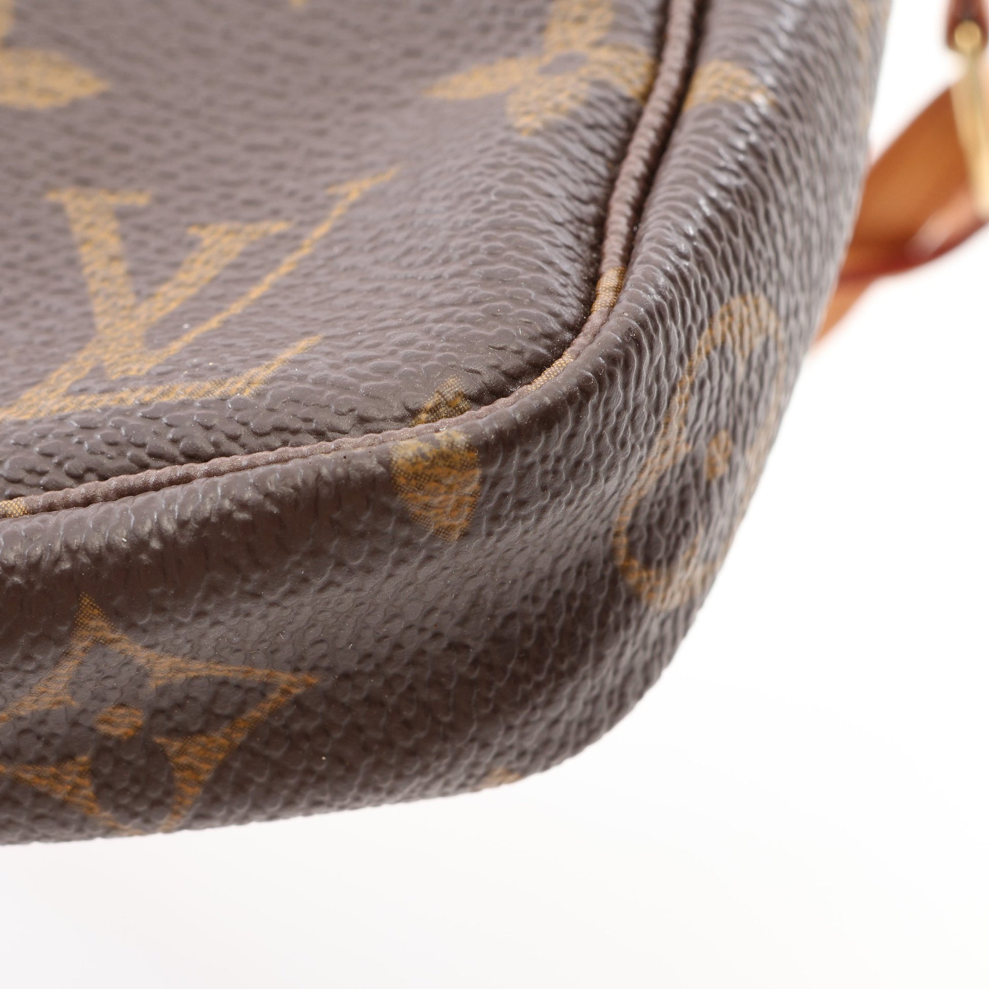 ポシェットアクセソワール モノグラム ハンドバッグ PVC レザー ブラウン ルイヴィトン バッグ LOUIS VUITTON