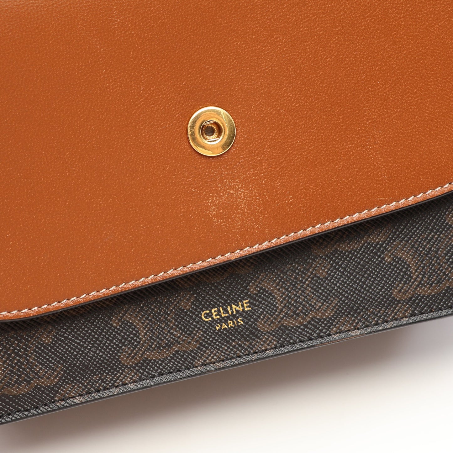 TAN タン トリオンフ ショルダーウォレット PVC レザー ブラック ブラウン セリーヌ バッグ CELINE