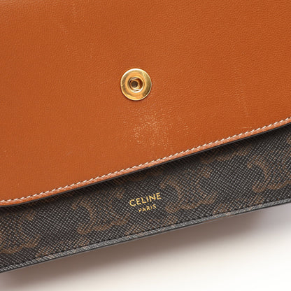 TAN タン トリオンフ ショルダーウォレット PVC レザー ブラック ブラウン セリーヌ バッグ CELINE