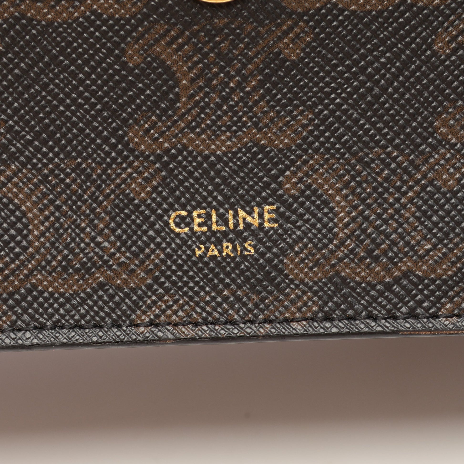 TAN タン トリオンフ ショルダーウォレット PVC レザー ブラック ブラウン セリーヌ バッグ CELINE