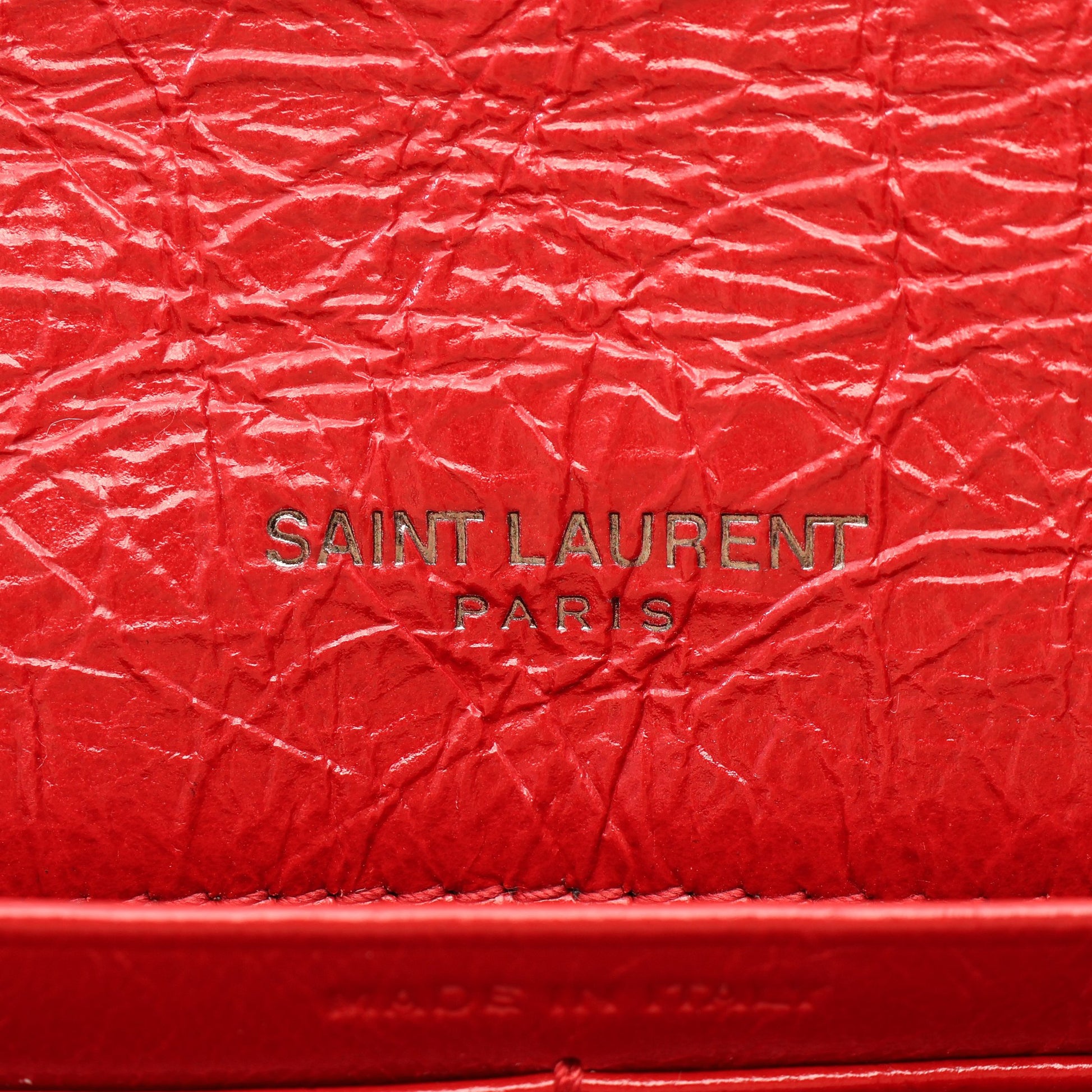 ニキ 二つ折り長財布 レザー レッド サンローランパリ 財布・小物 SAINT LAURENT PARIS