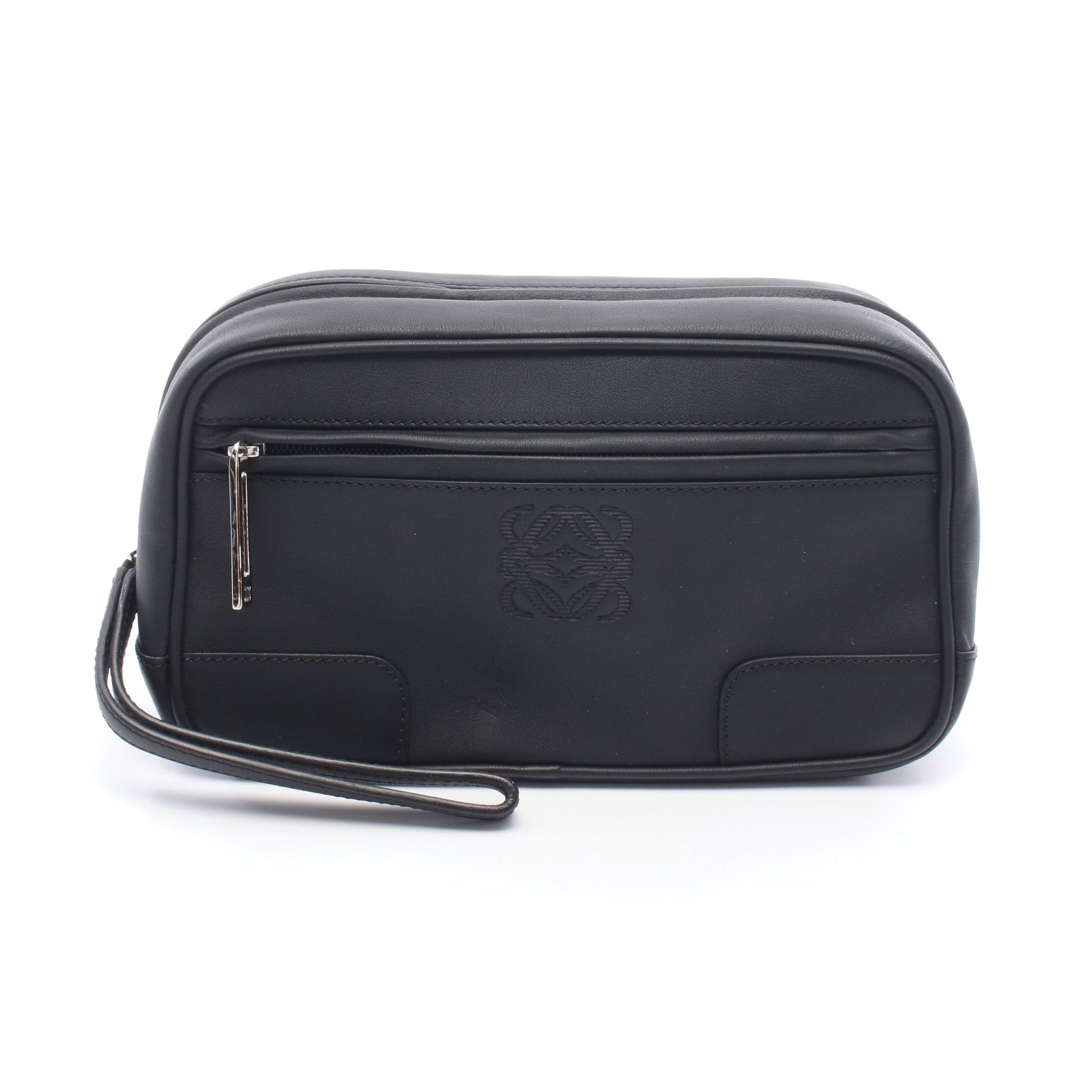 アナグラム クラッチバッグ レザー ブラック ロエベ バッグ LOEWE