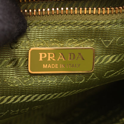 SOFT GRAIN ショルダーバッグ レザー イエローグリーン プラダ バッグ PRADA