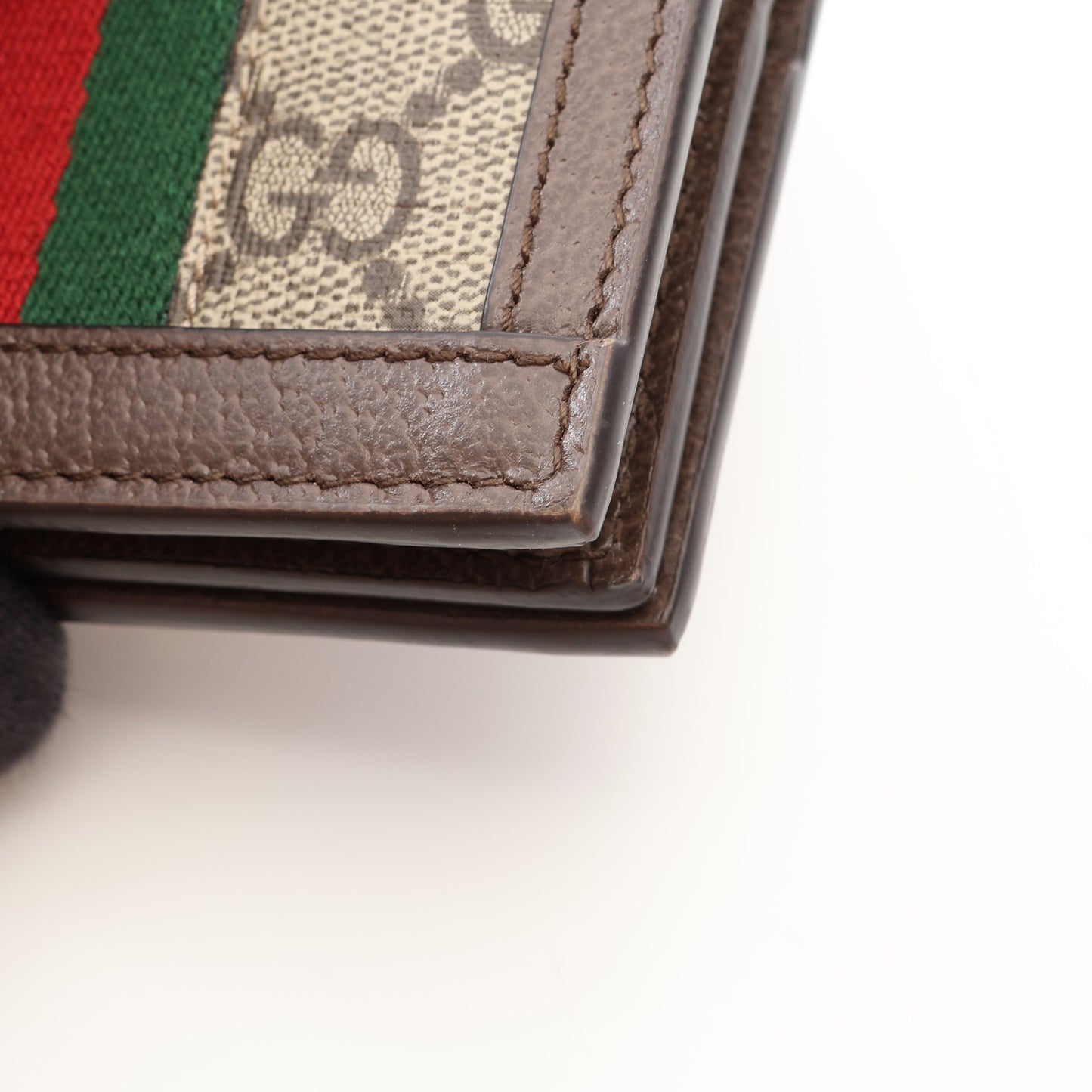 オフィディア GGスプリーム 二つ折り財布 PVC レザー ブラウン グレーベージュ グリーン グッチ 財布・小物 GUCCI