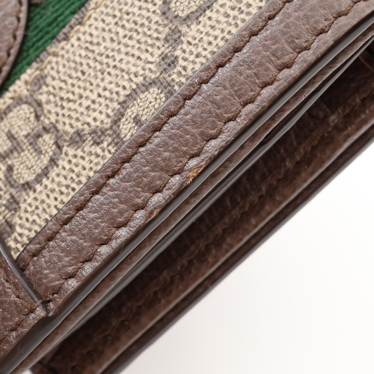 オフィディア GGスプリーム 二つ折り財布 PVC レザー ブラウン グレーベージュ グリーン グッチ 財布・小物 GUCCI