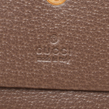 オフィディア GGスプリーム 二つ折り財布 PVC レザー ブラウン グレーベージュ グリーン グッチ 財布・小物 GUCCI