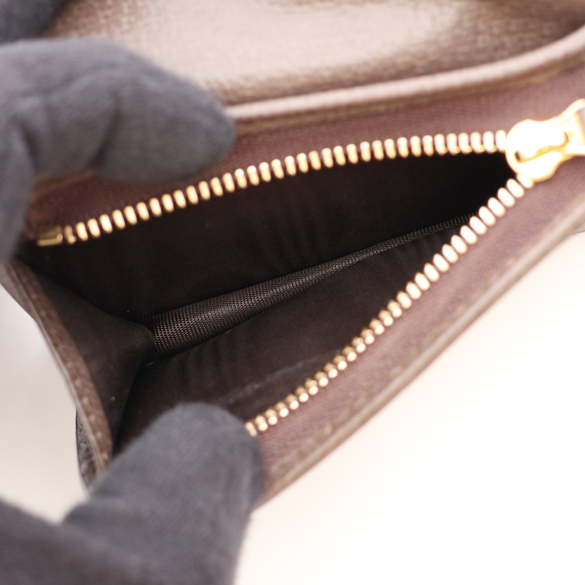オフィディア GGスプリーム 二つ折り財布 PVC レザー ブラウン グレーベージュ グリーン グッチ 財布・小物 GUCCI