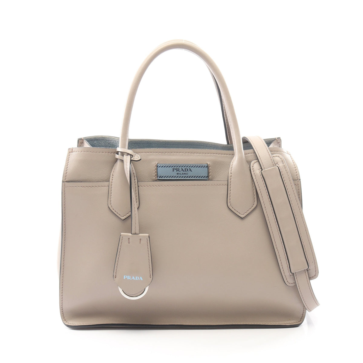 CITY CALF 2WAY ハンドバッグ レザー グレーベージュ プラダ バッグ PRADA
