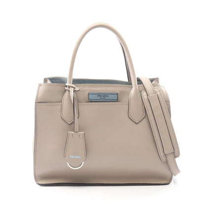 CITY CALF 2WAY ハンドバッグ レザー グレーベージュ プラダ バッグ PRADA