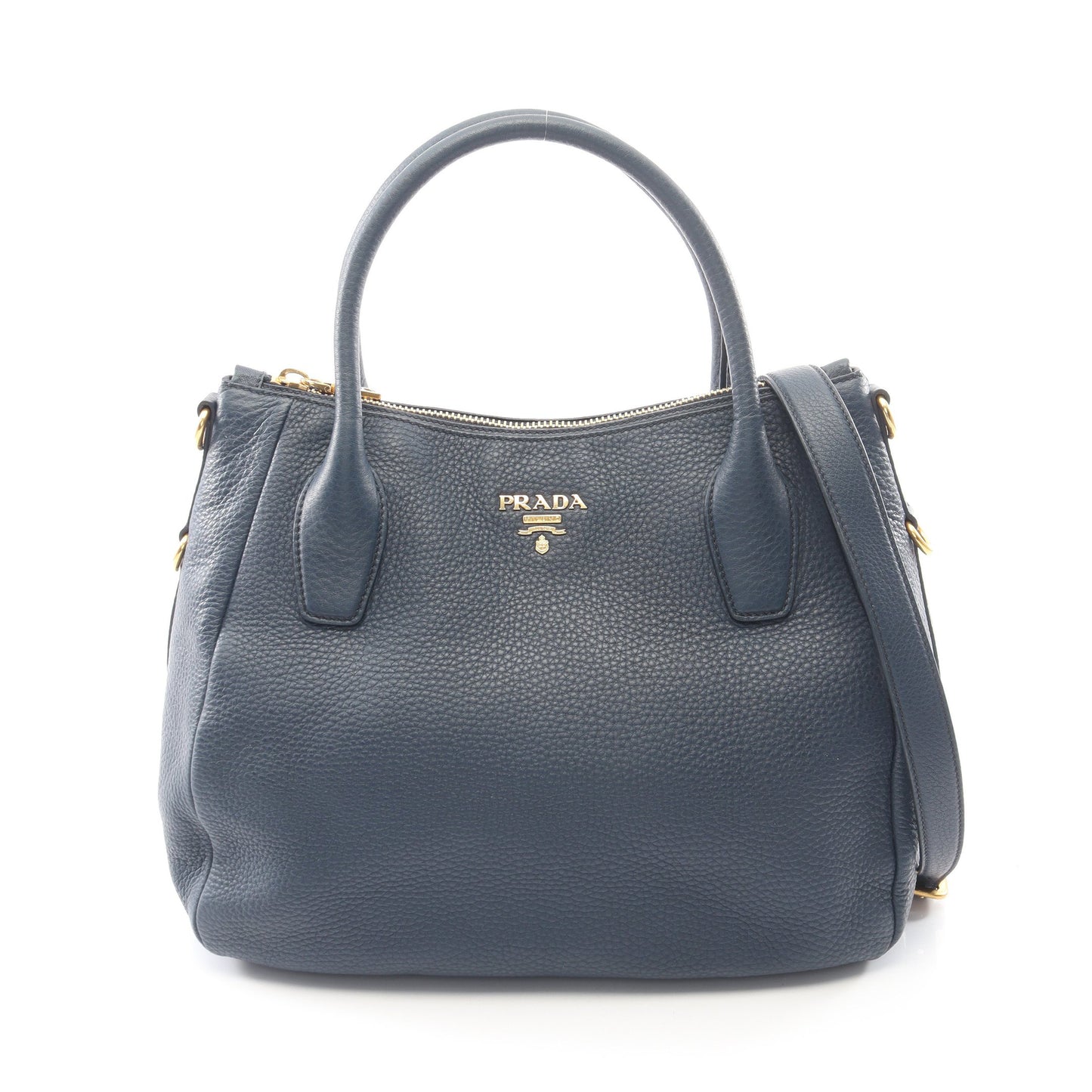 VIT DAINO ヴィッテロダイノ 2WAY ハンドバッグ トートバッグ レザー ネイビー プラダ バッグ PRADA