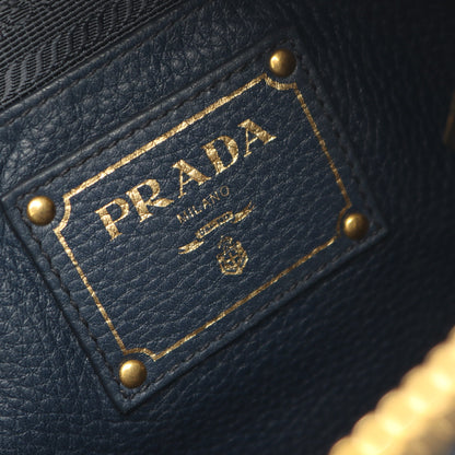 VIT DAINO ヴィッテロダイノ 2WAY ハンドバッグ トートバッグ レザー ネイビー プラダ バッグ PRADA