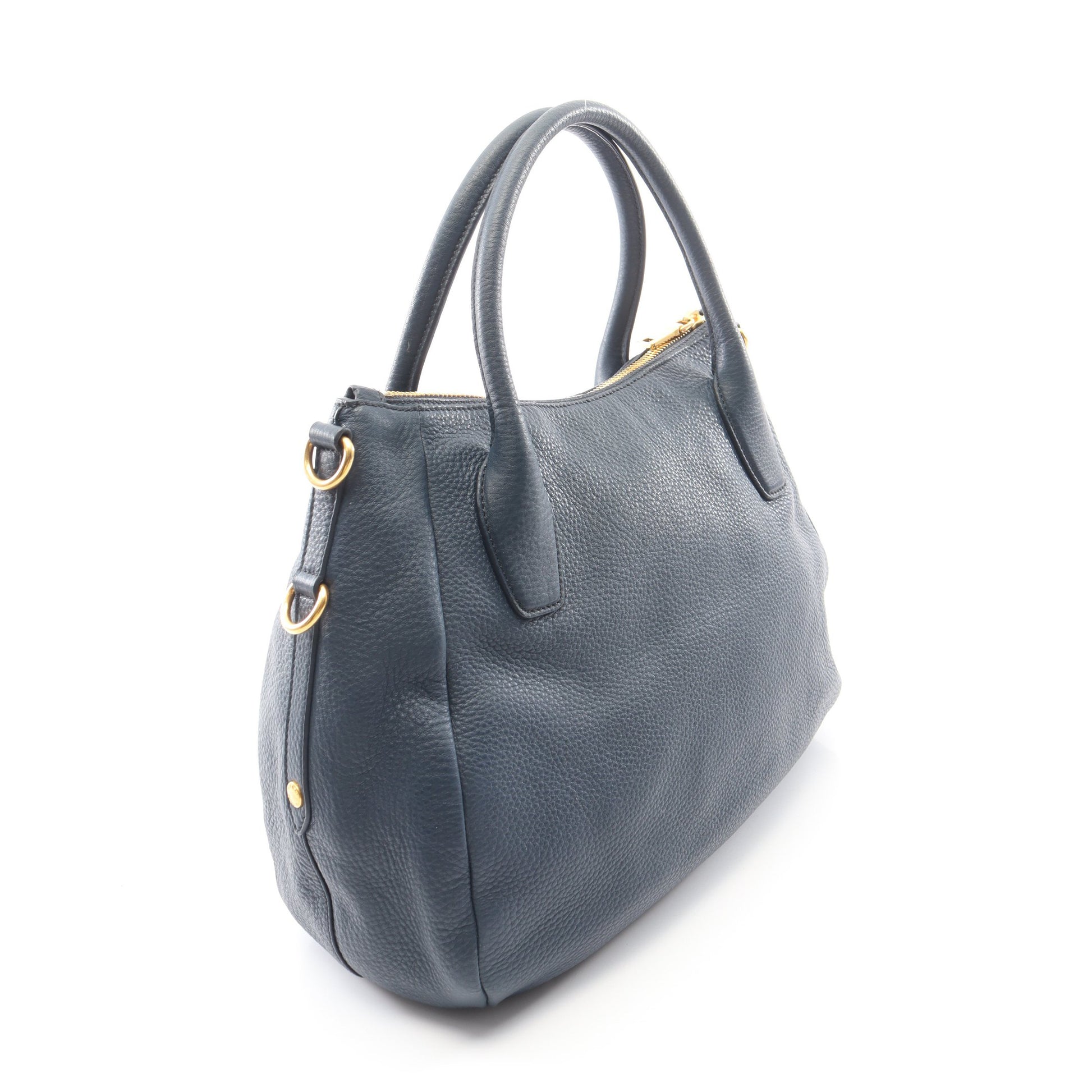 VIT DAINO ヴィッテロダイノ 2WAY ハンドバッグ トートバッグ レザー ネイビー プラダ バッグ PRADA