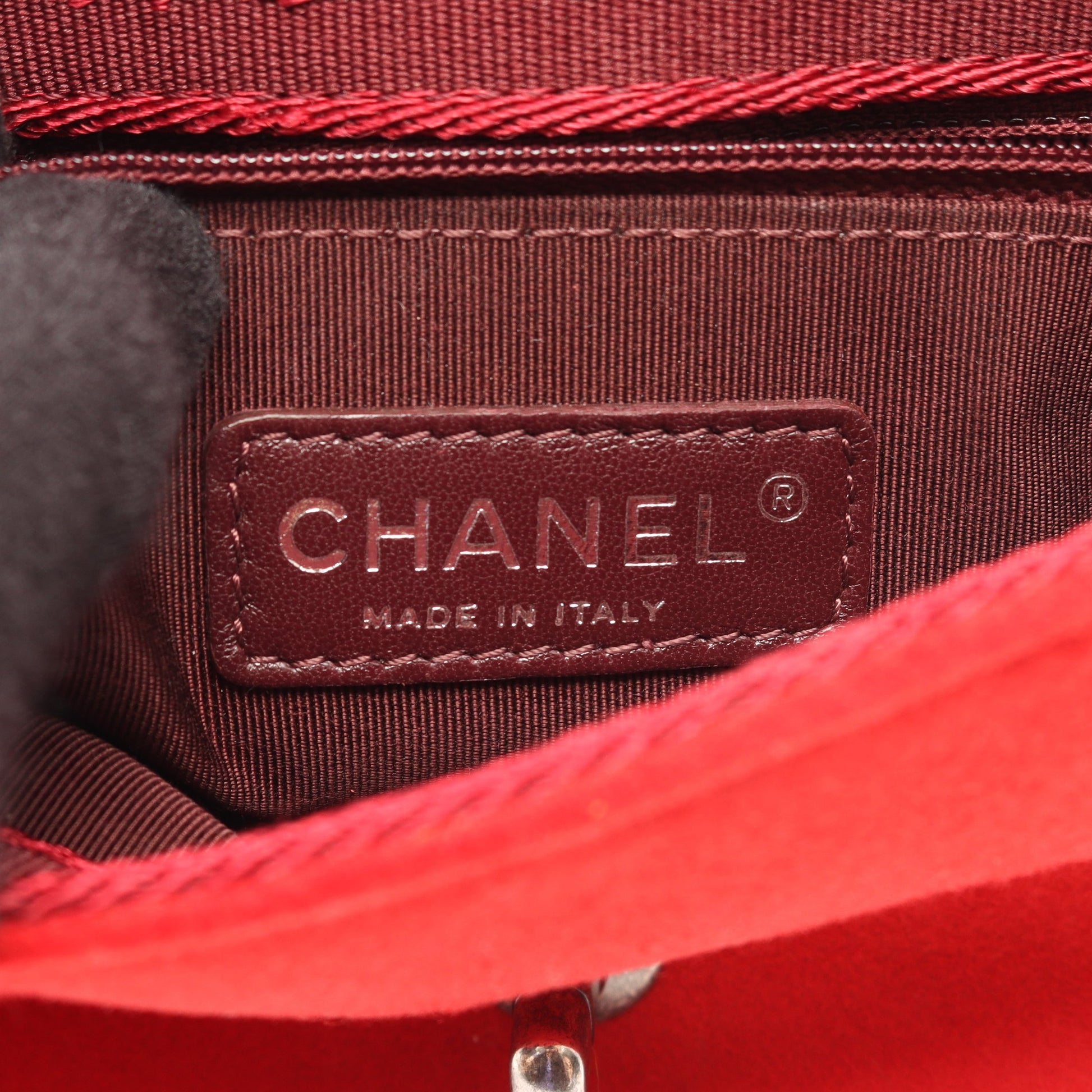 マトラッセ スモール チェーンショルダーバッグ レザー ウール レッド シルバー金具 シャネル バッグ CHANEL