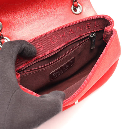 マトラッセ スモール チェーンショルダーバッグ レザー ウール レッド シルバー金具 シャネル バッグ CHANEL