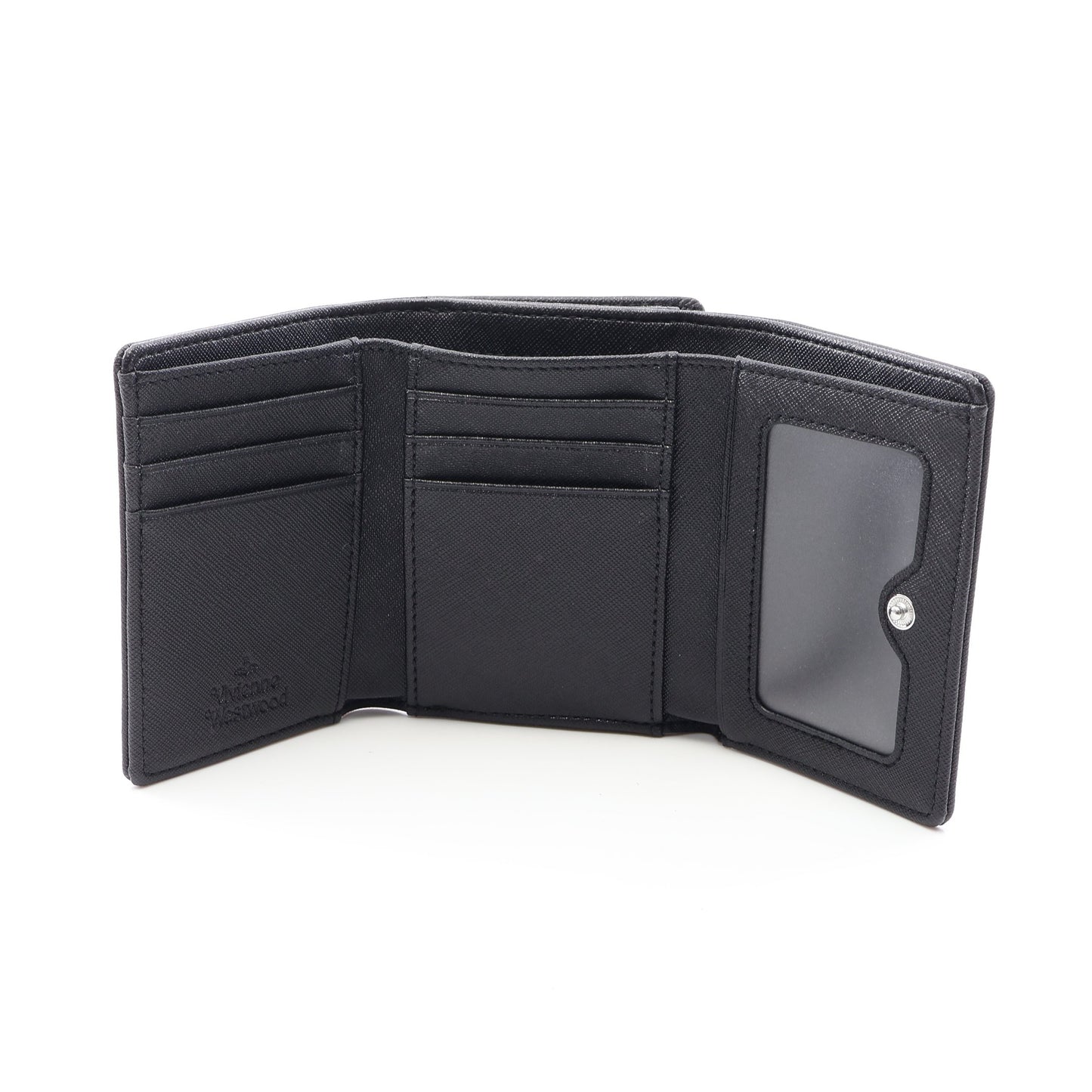 SMALL FRAME WALLET 二つ折り財布 レザー ブラック ヴィヴィアンウエストウッド