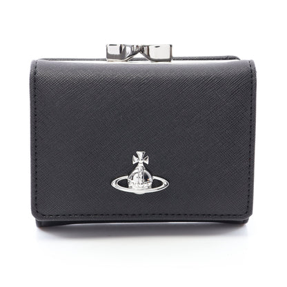 SMALL FRAME WALLET 二つ折り財布 レザー ブラック ヴィヴィアンウエストウッド