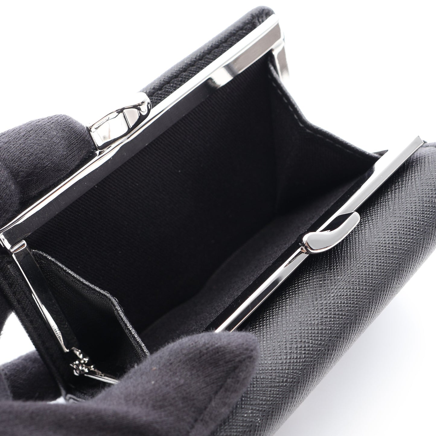 SMALL FRAME WALLET 二つ折り財布 レザー ブラック ヴィヴィアンウエストウッド