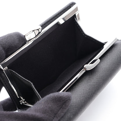 SMALL FRAME WALLET 二つ折り財布 レザー ブラック ヴィヴィアンウエストウッド