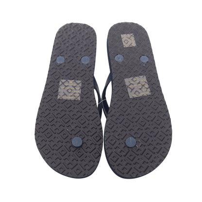 Flip Flop ダブルT ビーチ サンダル ラバー ネイビー マルチカラー トリーバーチ