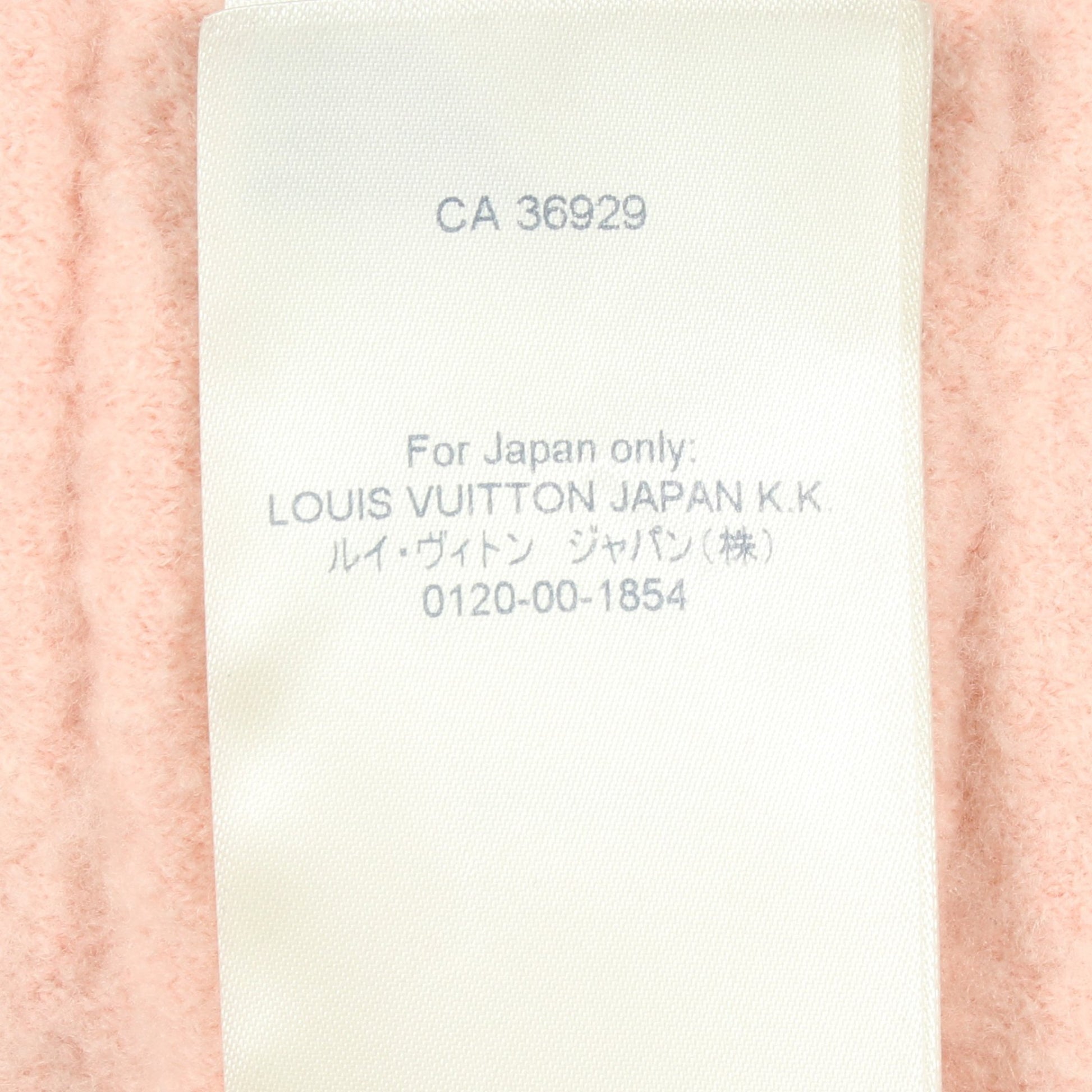 モノグラム エンボス 半袖 ニット ウール ナイロン ライトピンク ルイヴィトン トップス LOUIS VUITTON