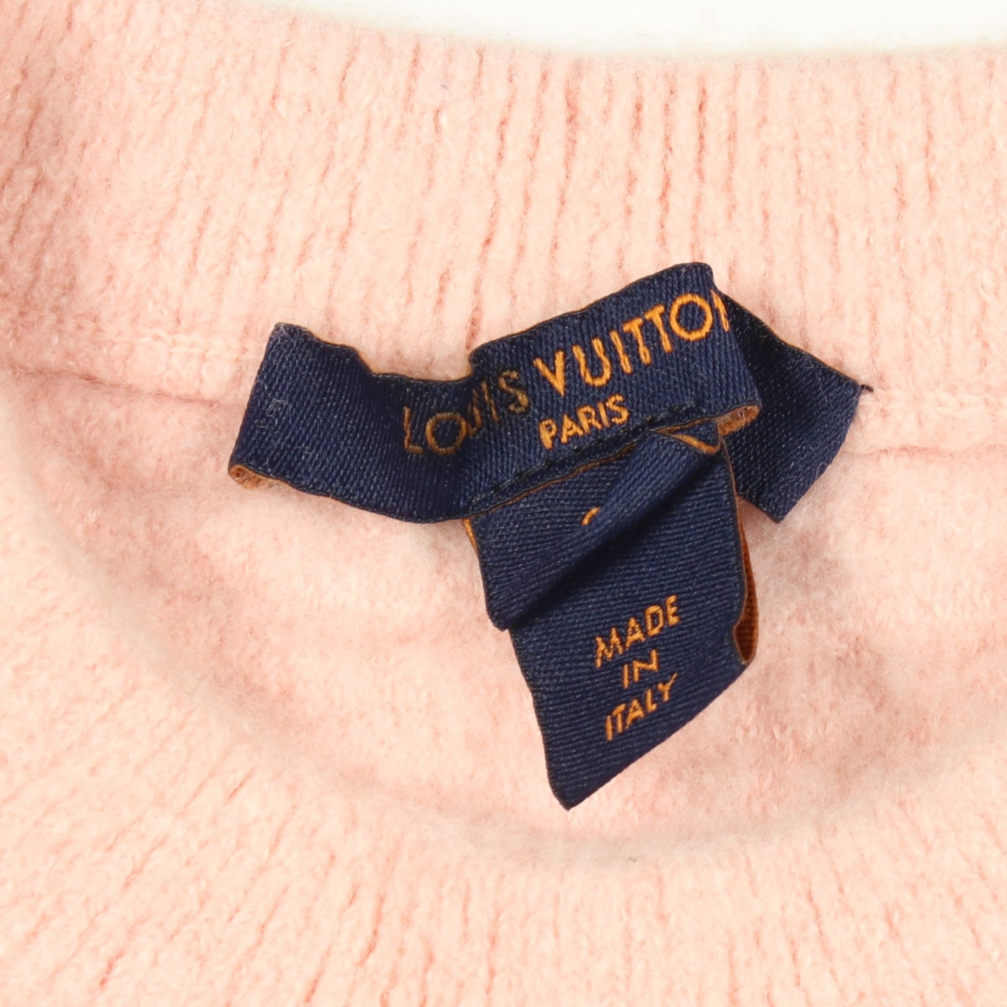 モノグラム エンボス 半袖 ニット ウール ナイロン ライトピンク ルイヴィトン トップス LOUIS VUITTON