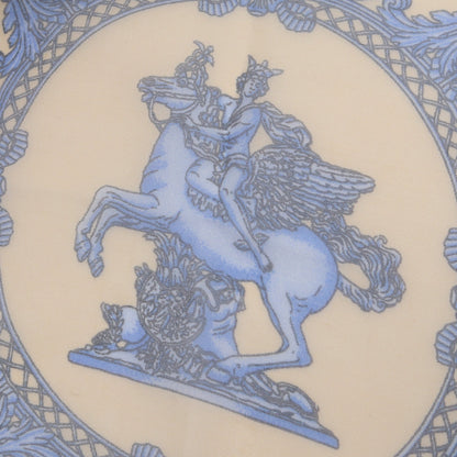 プチカレ カレ45 モスリン LES TUILERIES スカーフ シルク ライトベージュ ブルー エルメス
