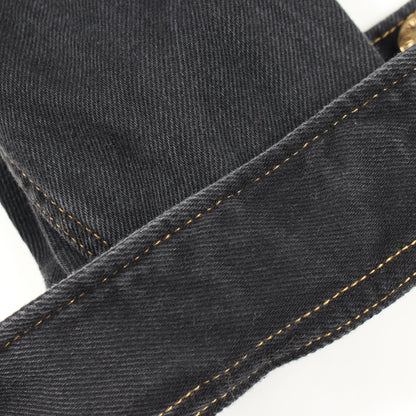ロゴ刺繍 デニムジャケット コットン ダークグレー ルイヴィトン
