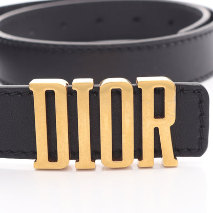 DIORロゴ ベルト レザー ゴールド ブラック クリスチャンディオール