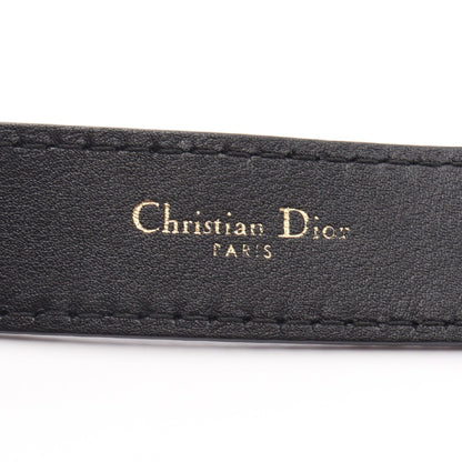 DIORロゴ ベルト レザー ゴールド ブラック クリスチャンディオール