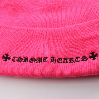 CHロゴ エンブロイダリー ニット帽 ビーニー ピンク クロムハーツ