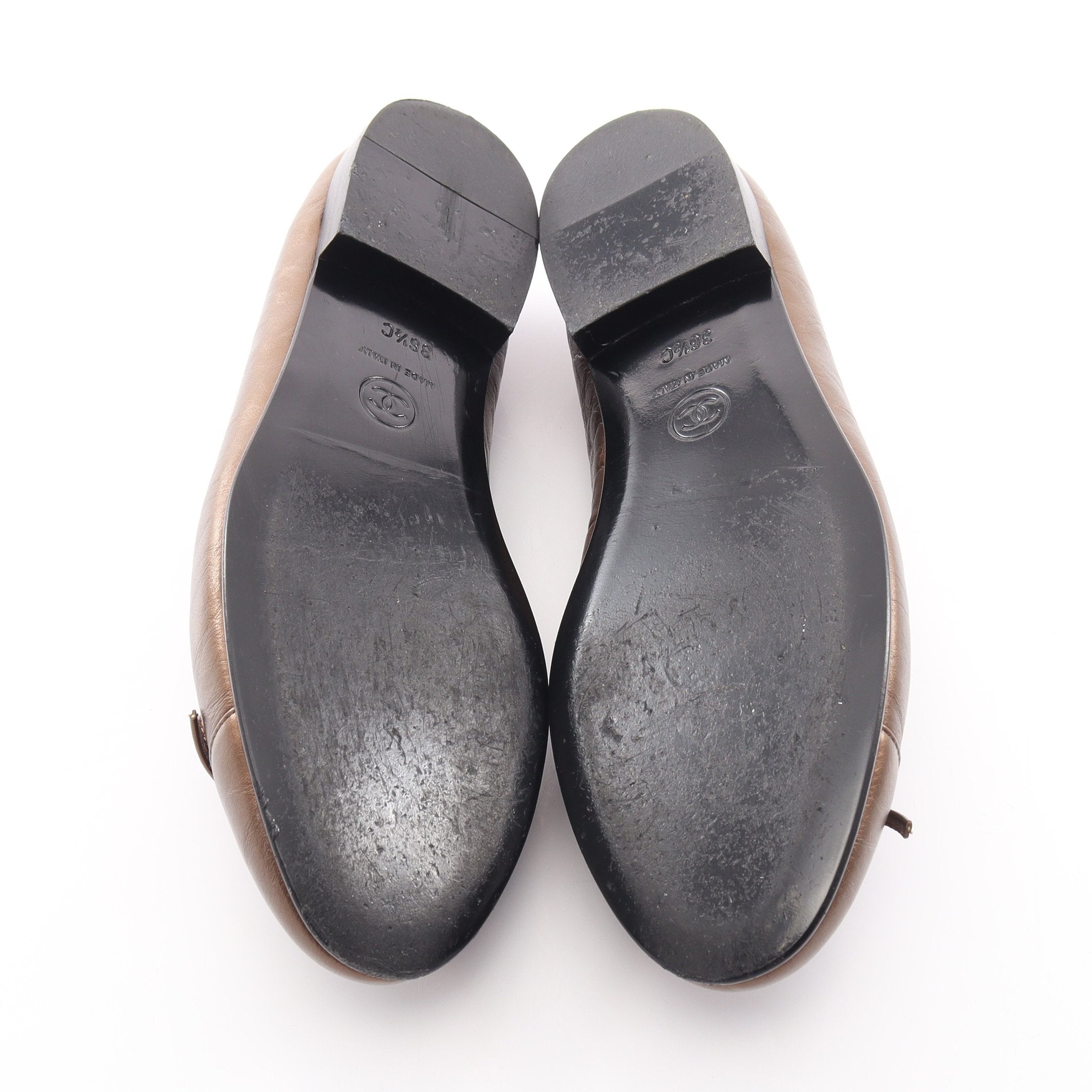 BALLERINA バレリーナ ココマーク バレエシューズ レザー ブラウン