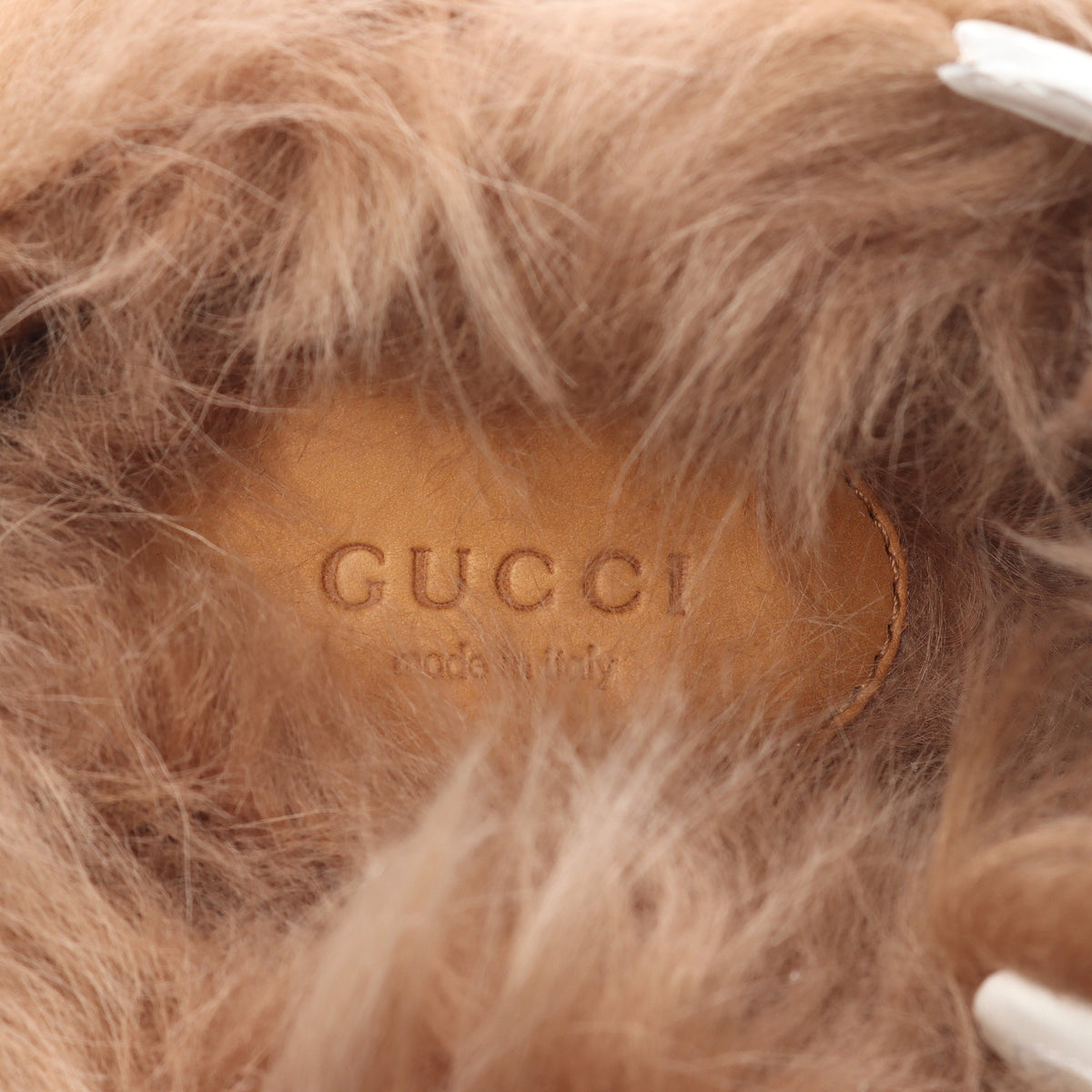 Ace エース ファー ローカットスニーカー レザー ホワイト ベージュ マルチカラー グッチ シューズ GUCCI