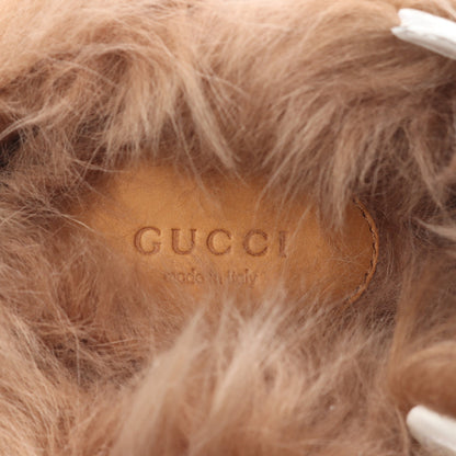 Ace エース ファー ローカットスニーカー レザー ホワイト ベージュ マルチカラー グッチ シューズ GUCCI