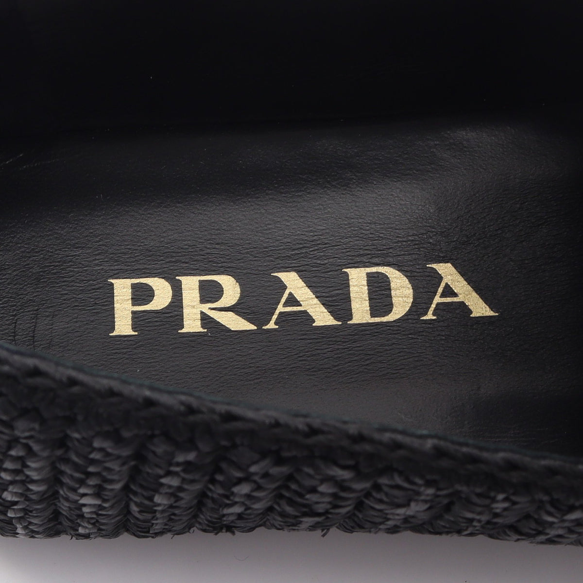クロシェ ローファー カジュアルシューズ ファブリック ブラック プラダ シューズ PRADA