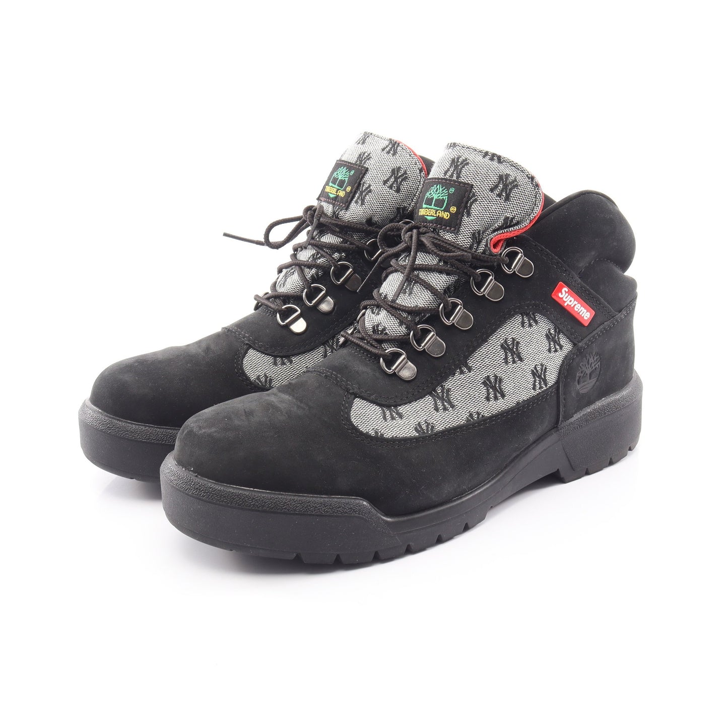Supreme × Timberland × New York Yankees Field Boot ブーツ スエード キャンバス ブラック シュプリーム